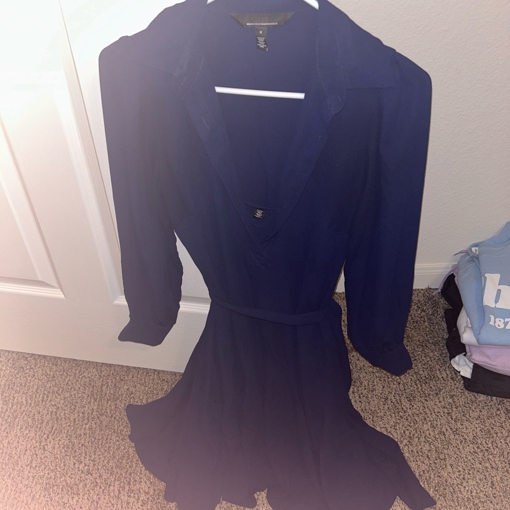 white house black market navy dress